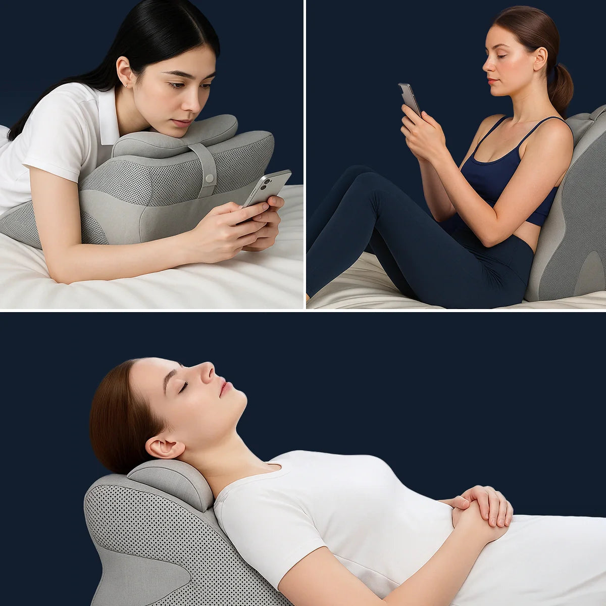 Coussin Ergonomique avec Tête de Lit